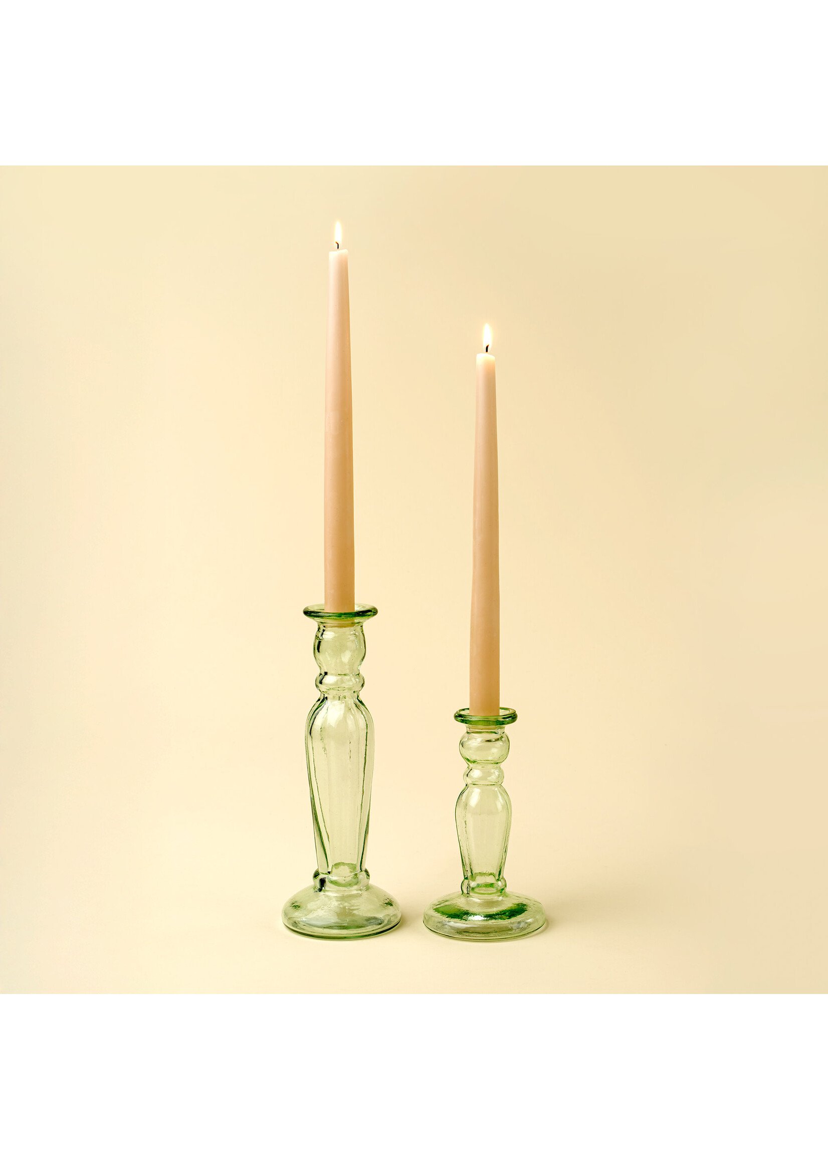 Indaba Vero Glass Candlestick S Green
