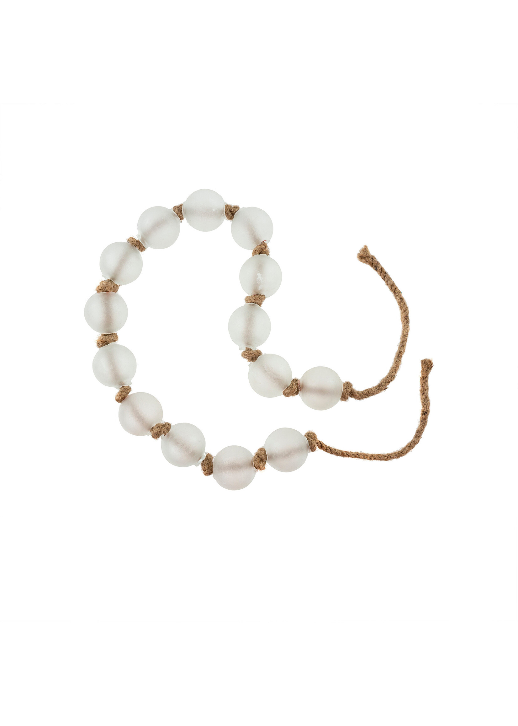 Indaba Beach Glass Beads - White