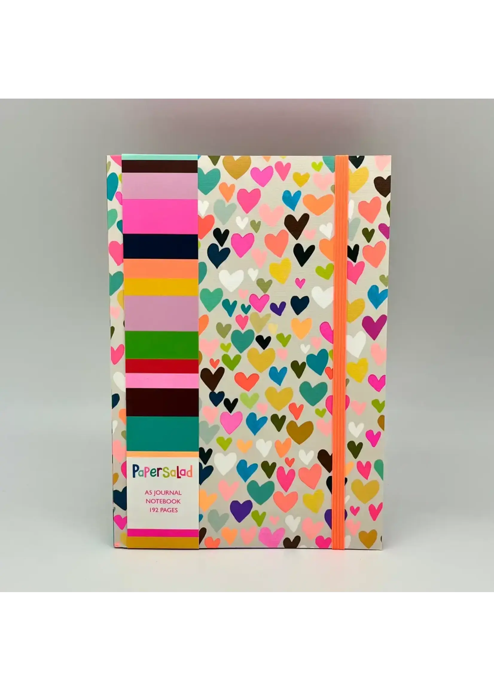 The Great British Card CO Paper Salad A5 Notebook Hearts Bright