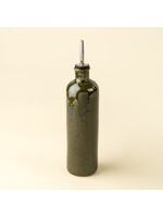 Indaba Stoneware Olive Oil Cruet, Deep Green