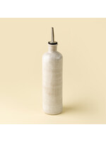 Indaba Stoneware Olive Oil Cruet, Rustic White