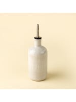 Indaba Stoneware Vinegar Cruet, Rustic White