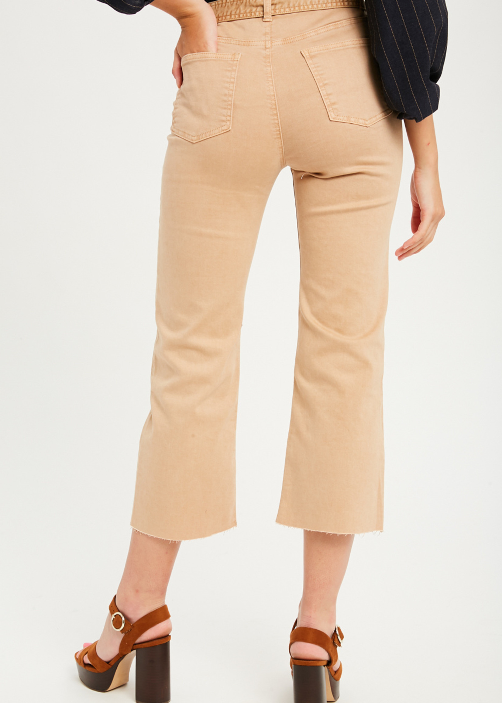 Listicle GARMENT WASHED CROP JEAN PANTS