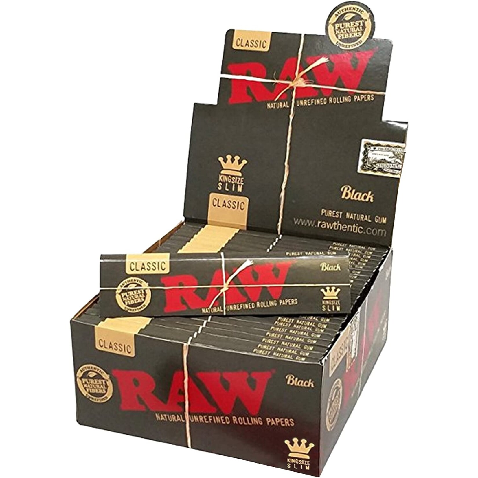 Raw Classic Black Slim King Size Rolling Papers