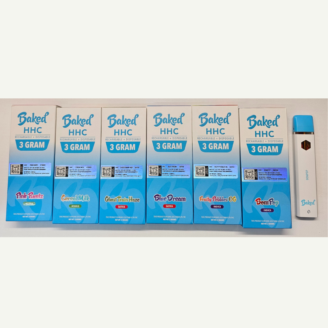 HHC Disposable Vapes of Various Flavors by Baked