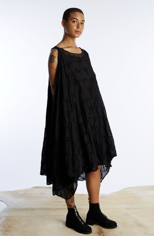Marc le Bihan Lace Embroidered Swing Dress