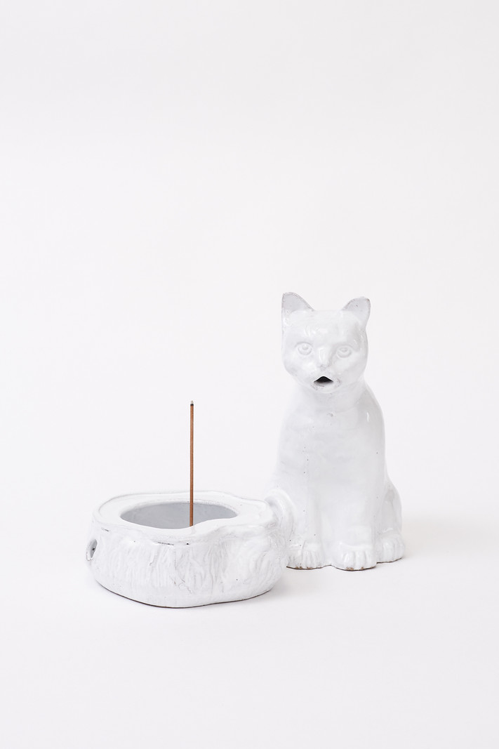 Astier de Villatte Cat Incense Burner