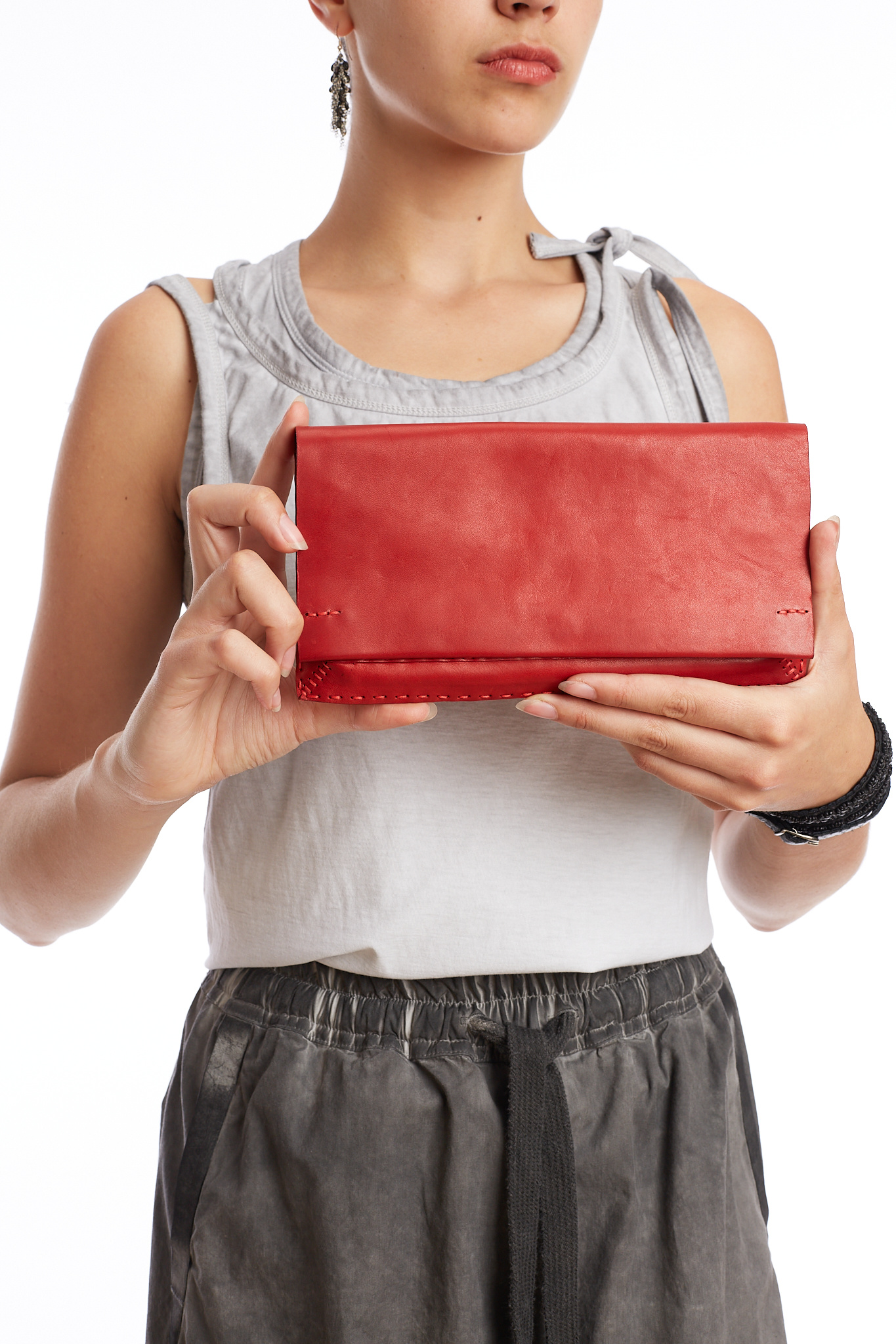 Ambassador Leather Goods - Red CAPRICE French Purse Secretary