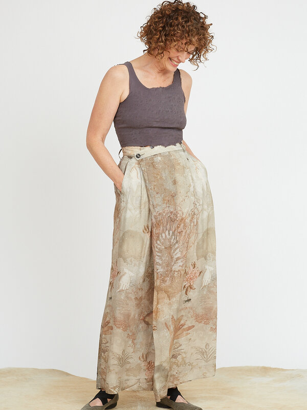 Ziggy Chen Wide Leg Skirt Pants