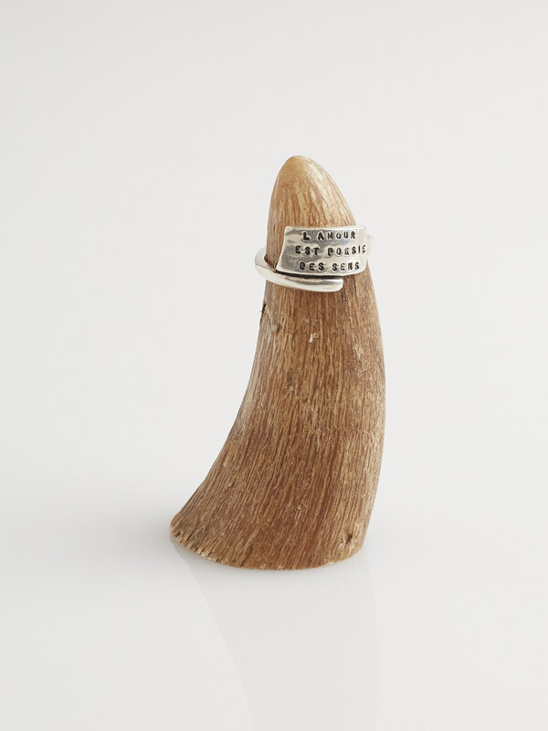 SERGE THORAVAL Silver Poetry Ring (5.1g) R121A-55