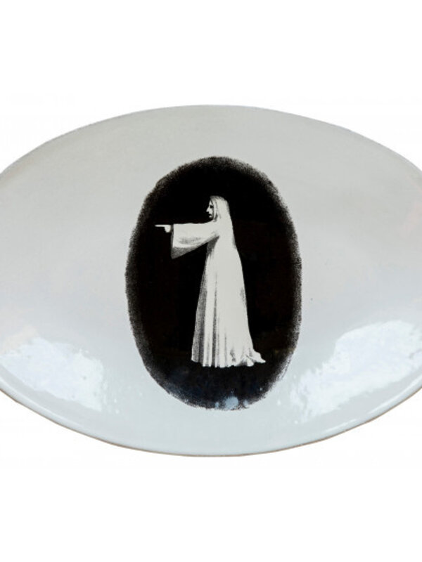 Astier de Villatte Left Side Looking Ghost Platter