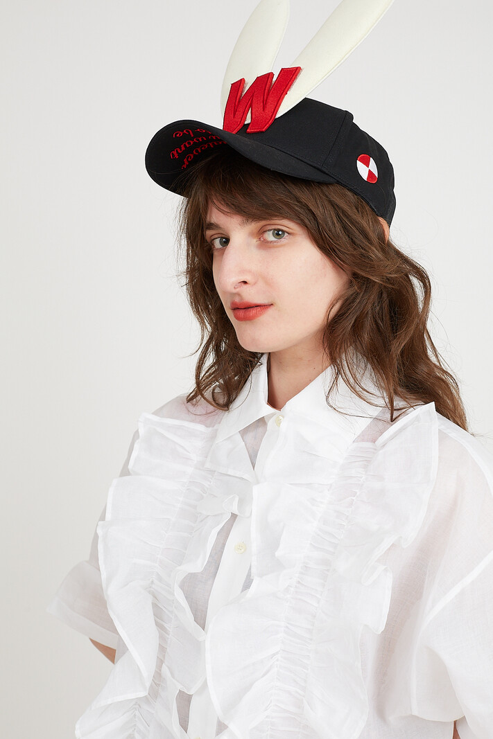 Walter Van Beirendonck 9004 W Cap Black + Rabbit Patch