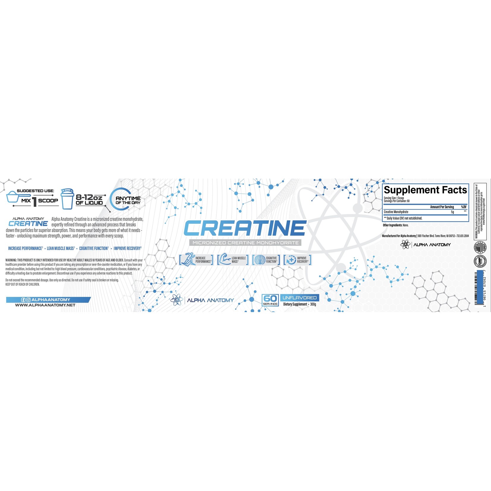 Alpha Anatomy Alpha Anatomy Creatine Monohydrate