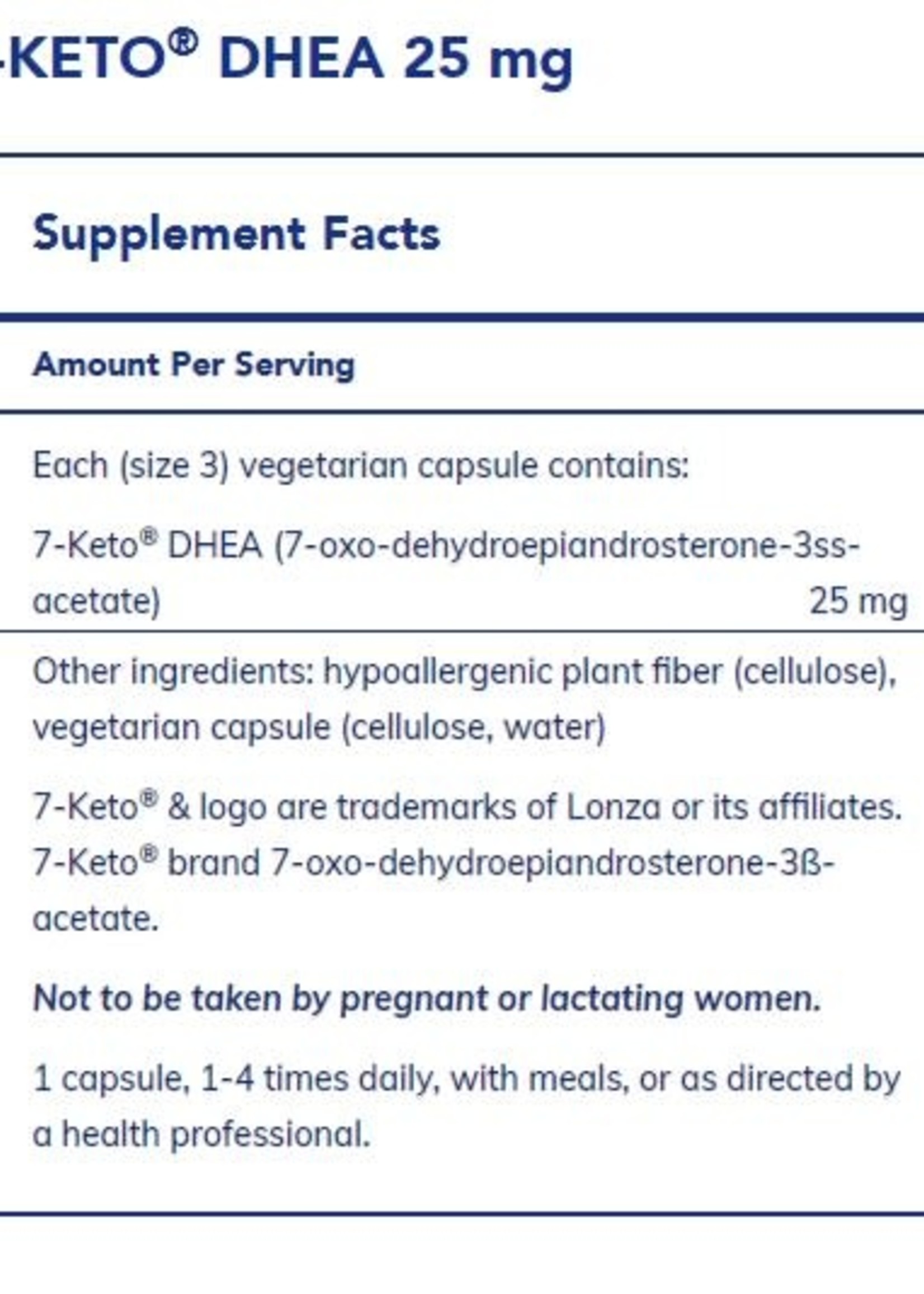 7-KETO DHEA 25MG