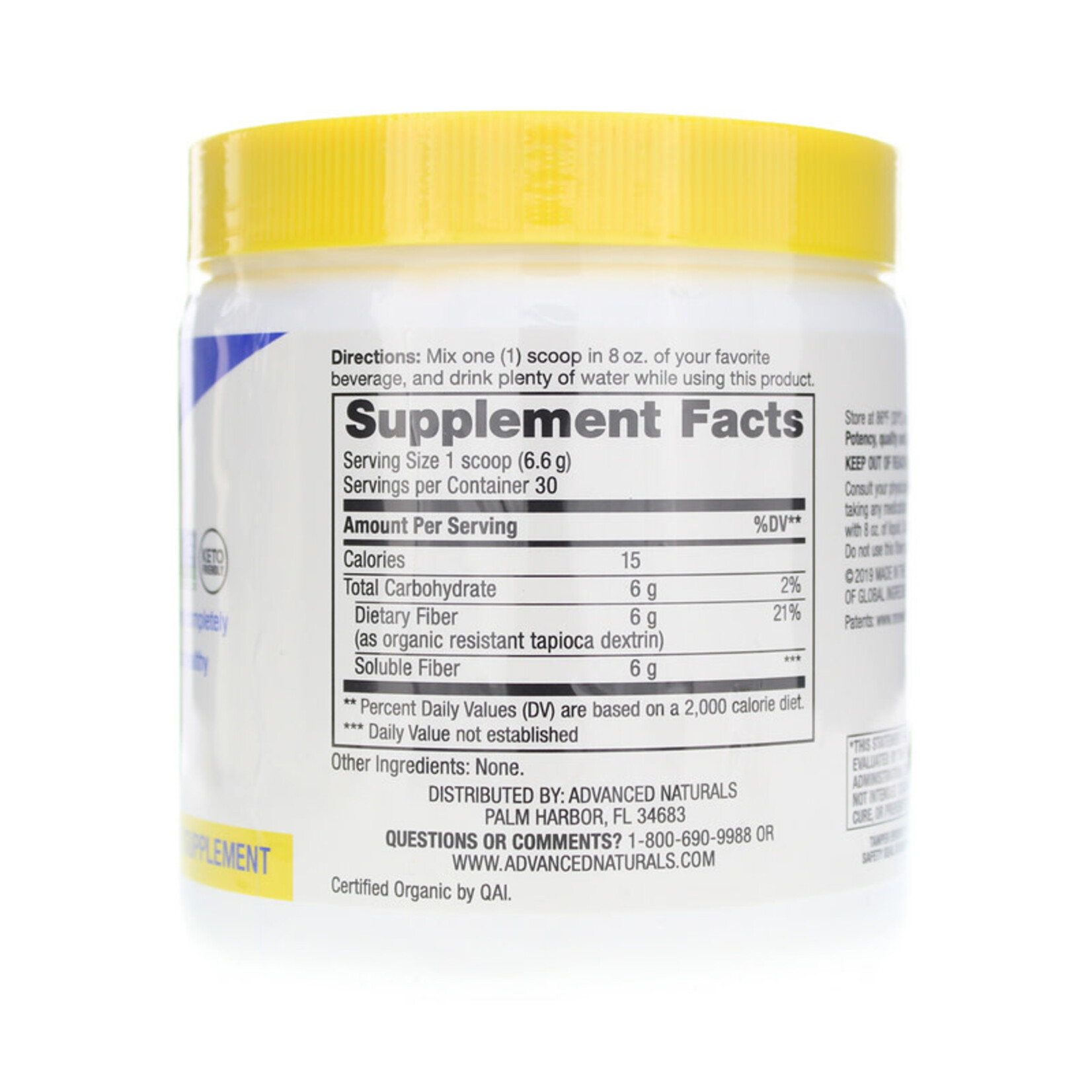 COMPLETELY CLEAR PREBIOTIC FIBER POWDER