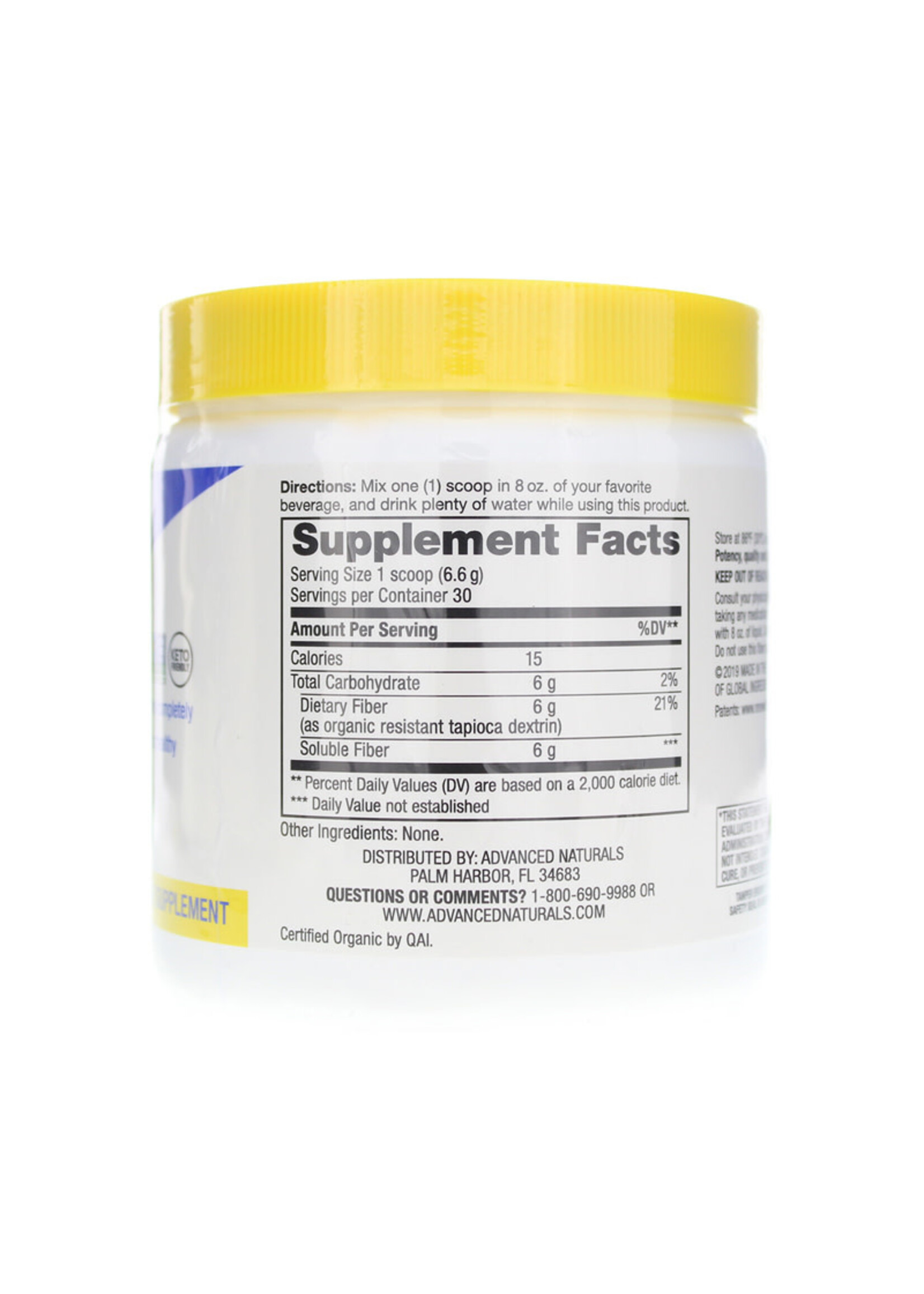 COMPLETELY CLEAR PREBIOTIC FIBER POWDER