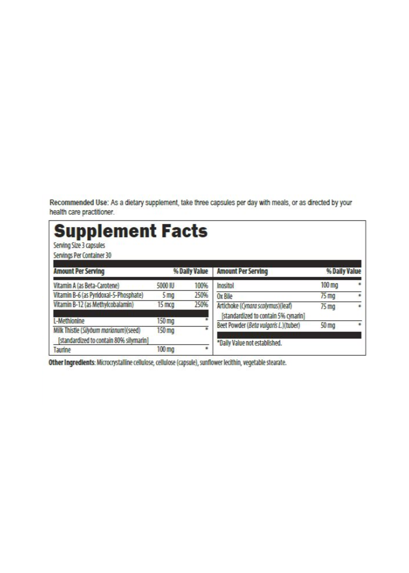 LIVER SUPPORT  (LVGB)