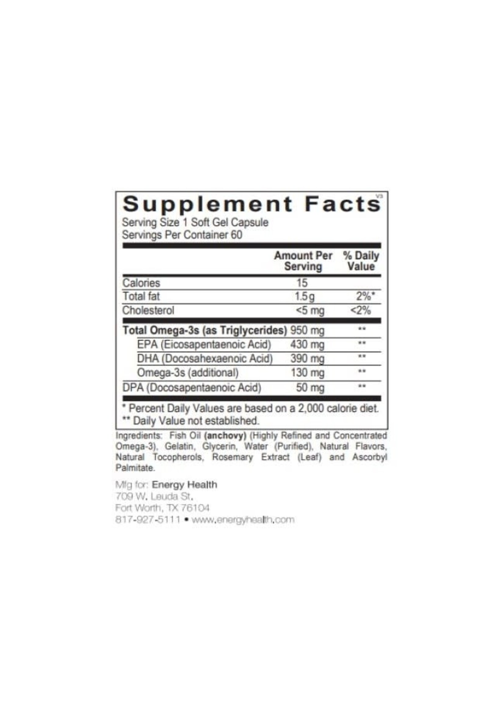 Omega 3+ 60Count