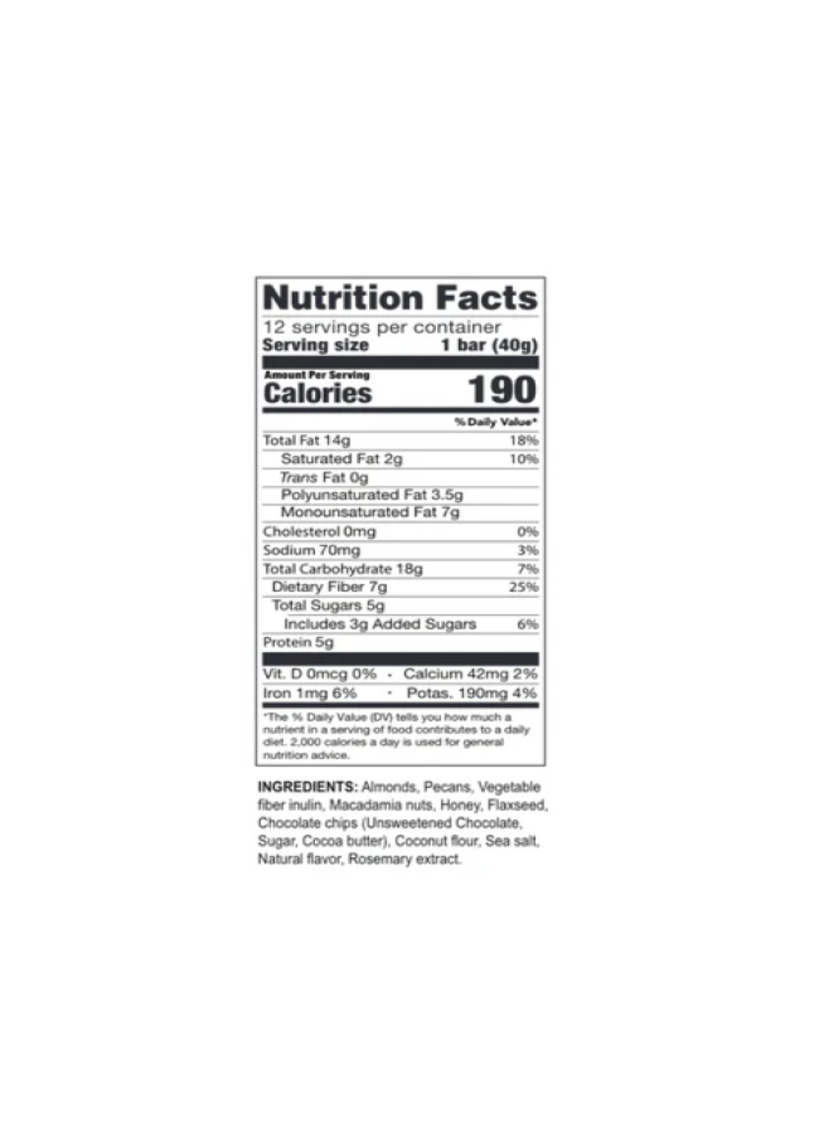 FAST BAR Chocolate Chip Single Bar