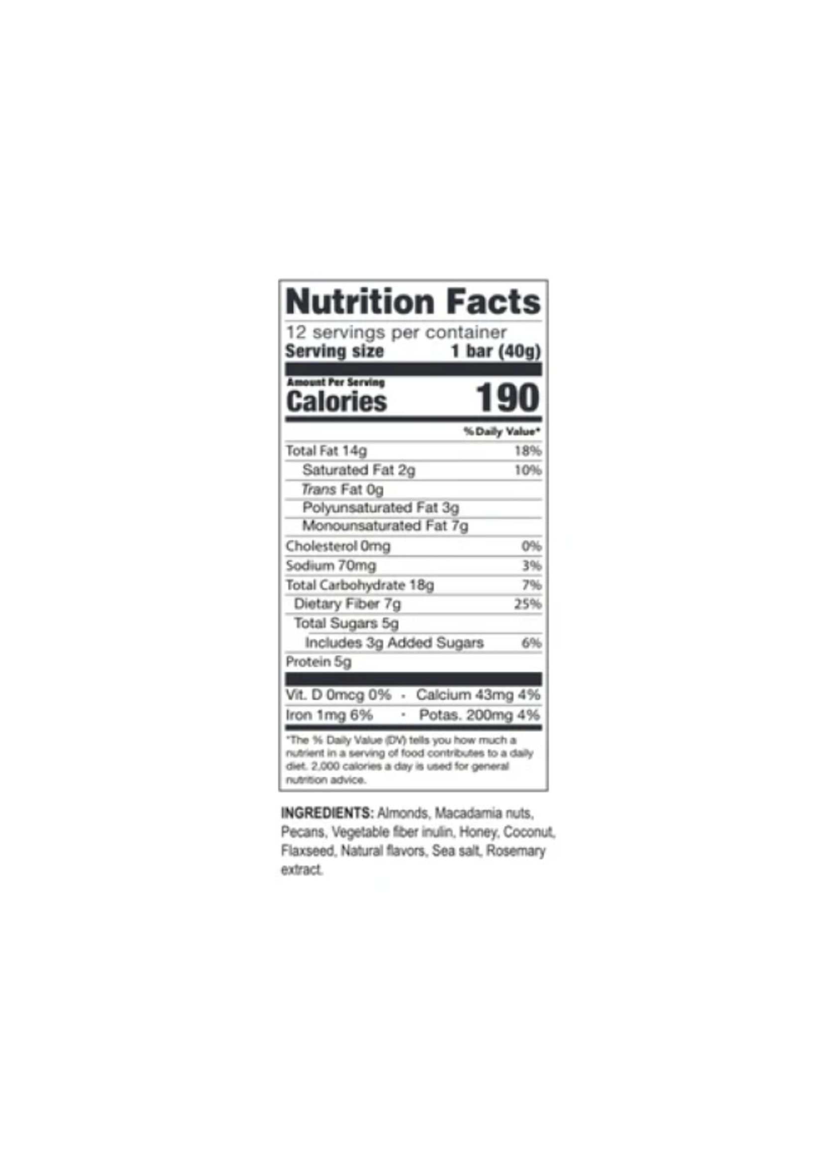 FAST BAR Coconut Macadamia 12 pack