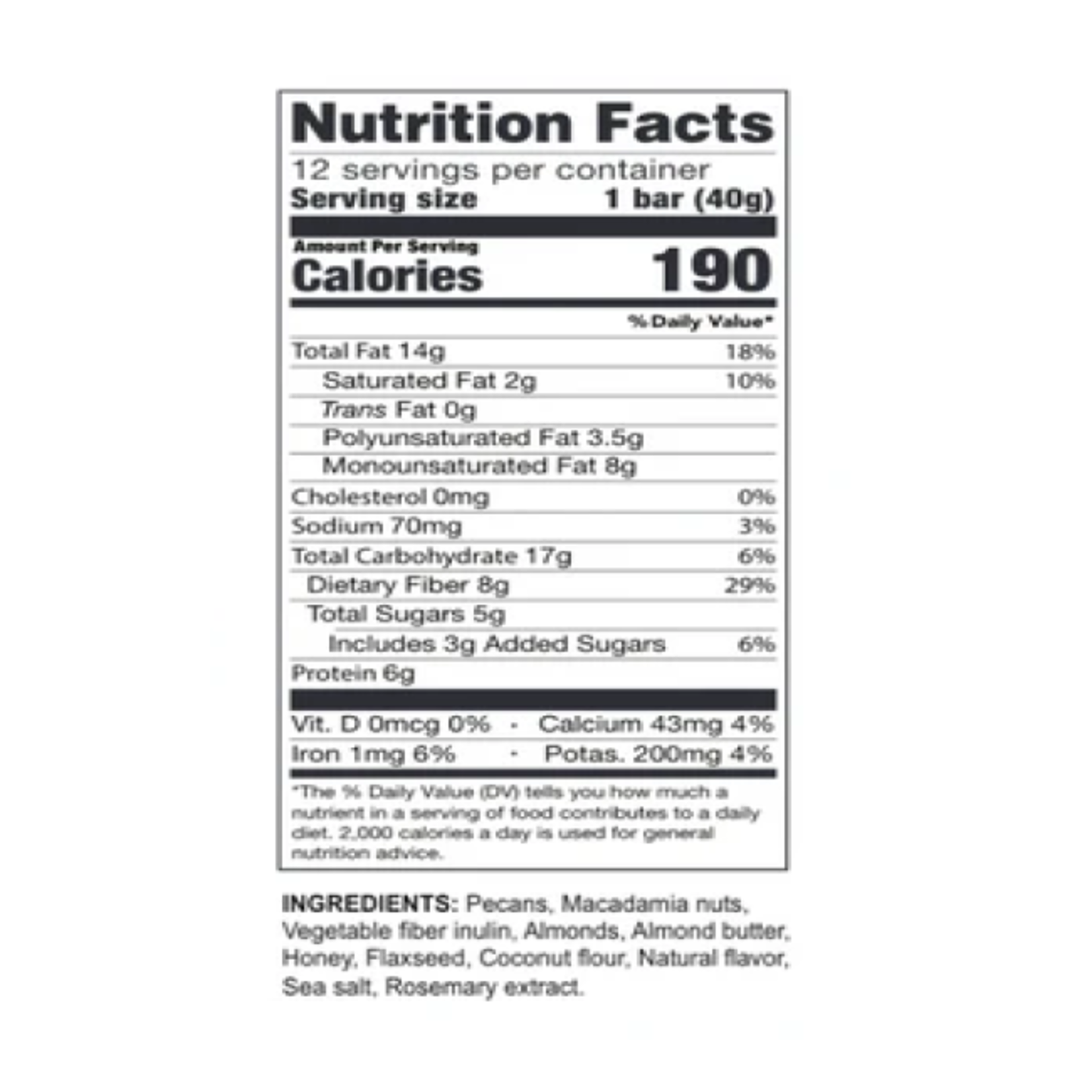 FAST BAR Nuts and Honey Single Bar