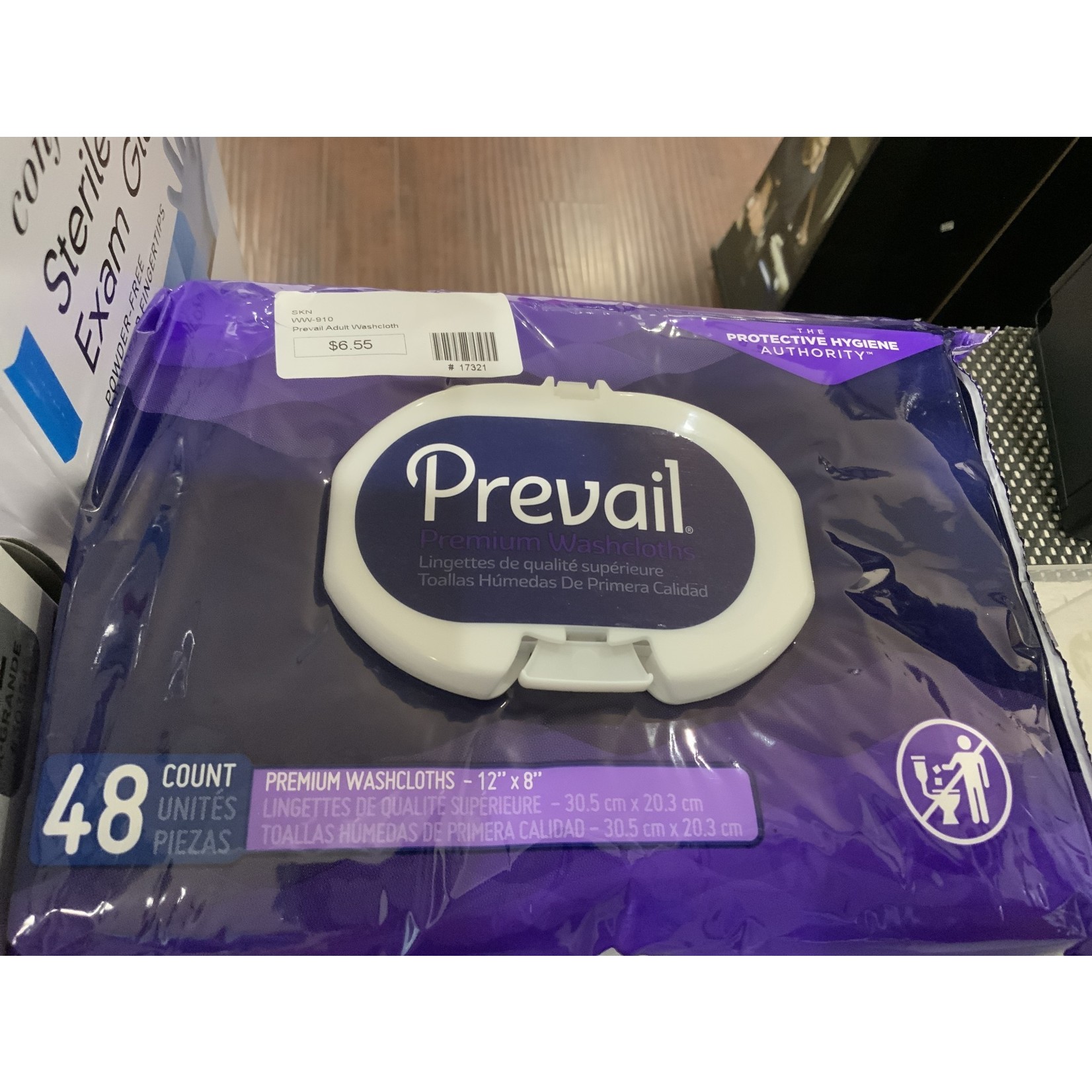 Prevail Personal Wipe Prevail Soft Pack Aloe / Vitamin E Unscented 48 Count
