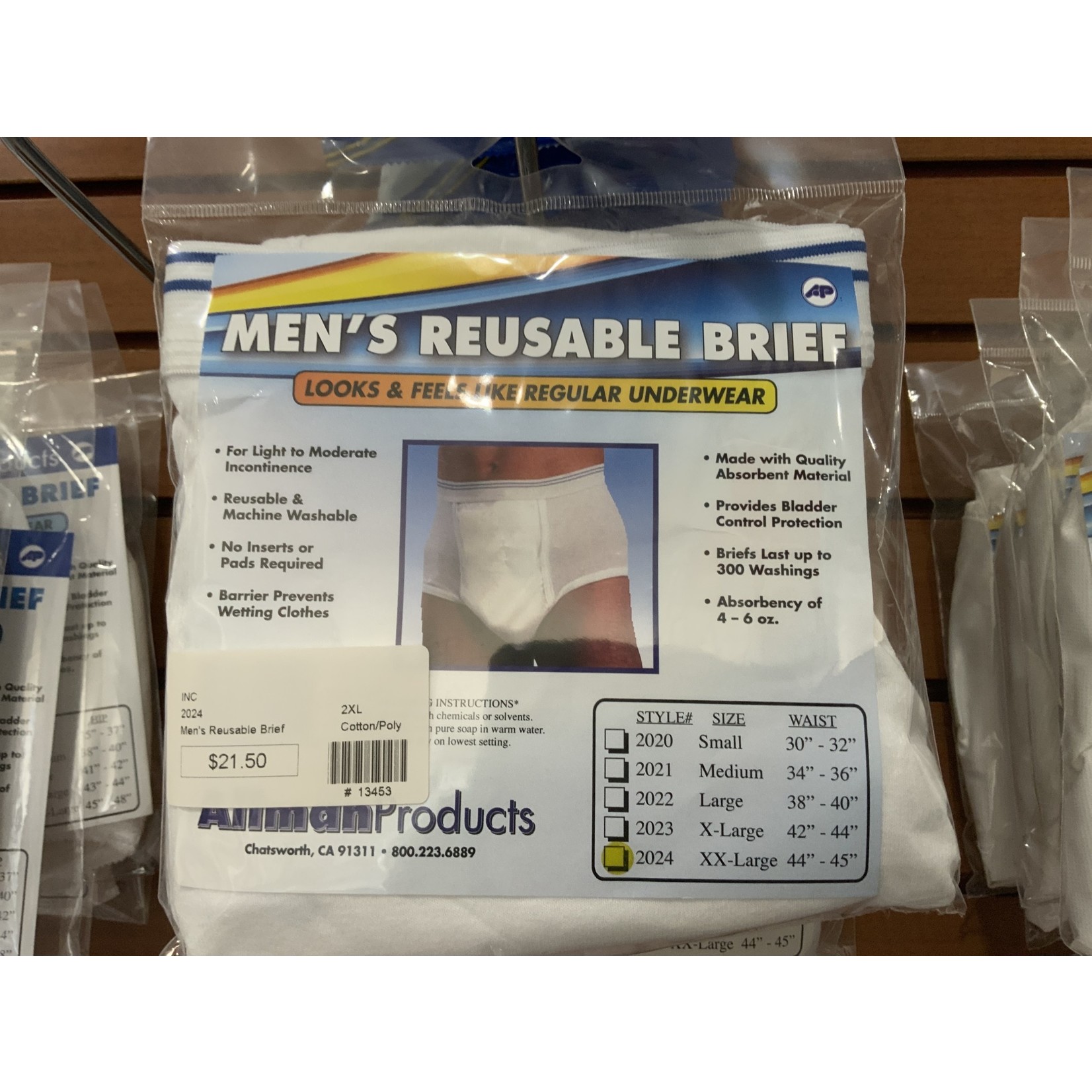 Allman Products Men’s Reusable Brief Medium