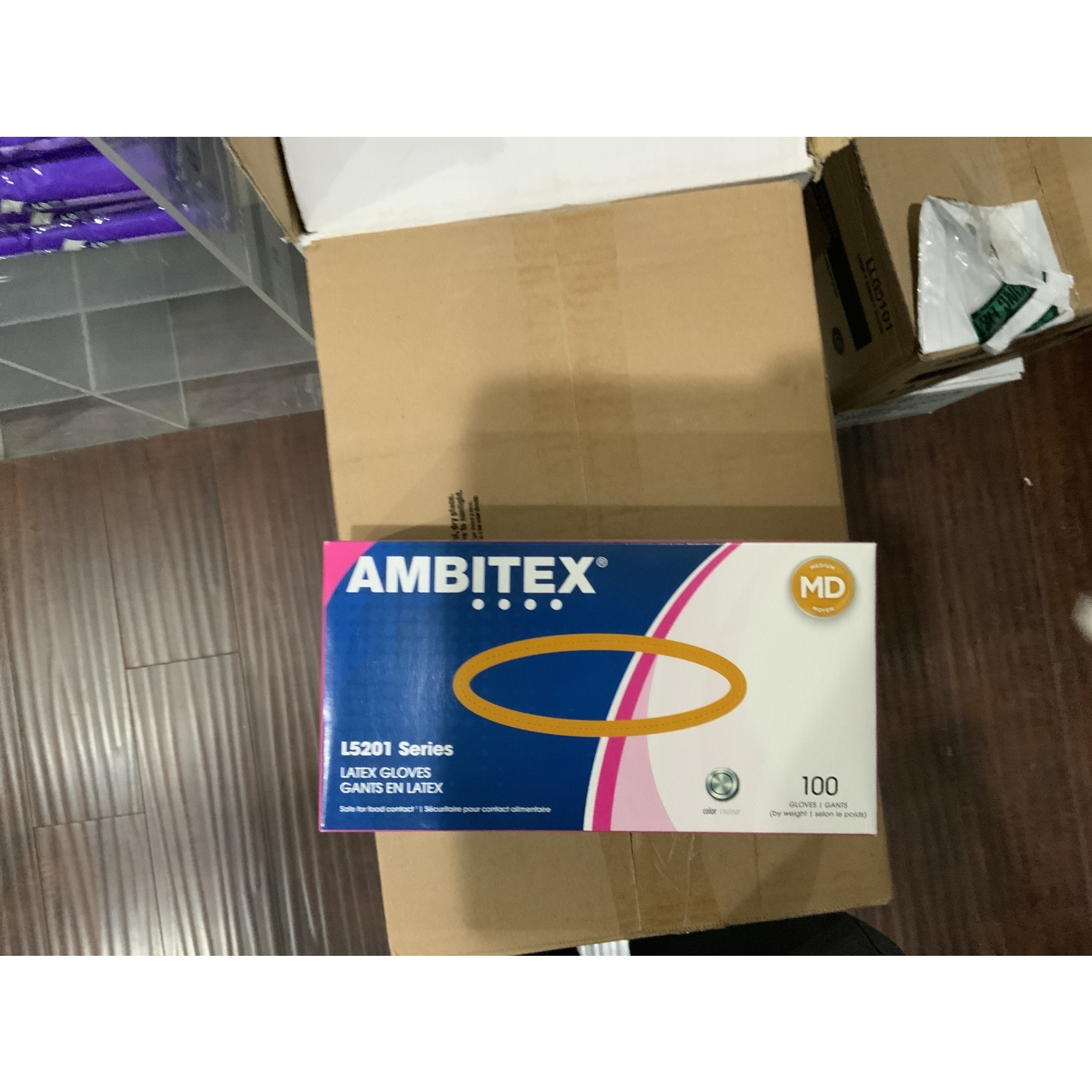 Ambitex Latex glove Medium powder free