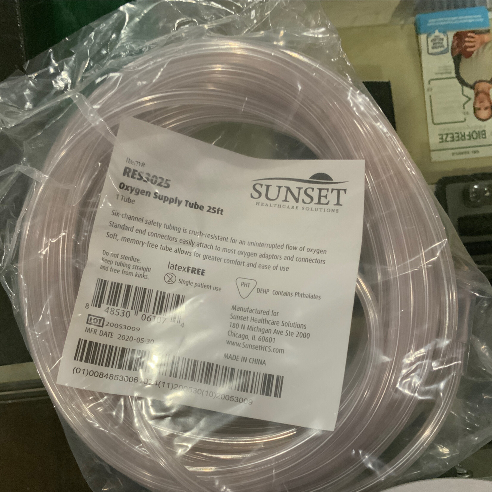 Sunset Health care Soutions 25’ Oxygen Tubing