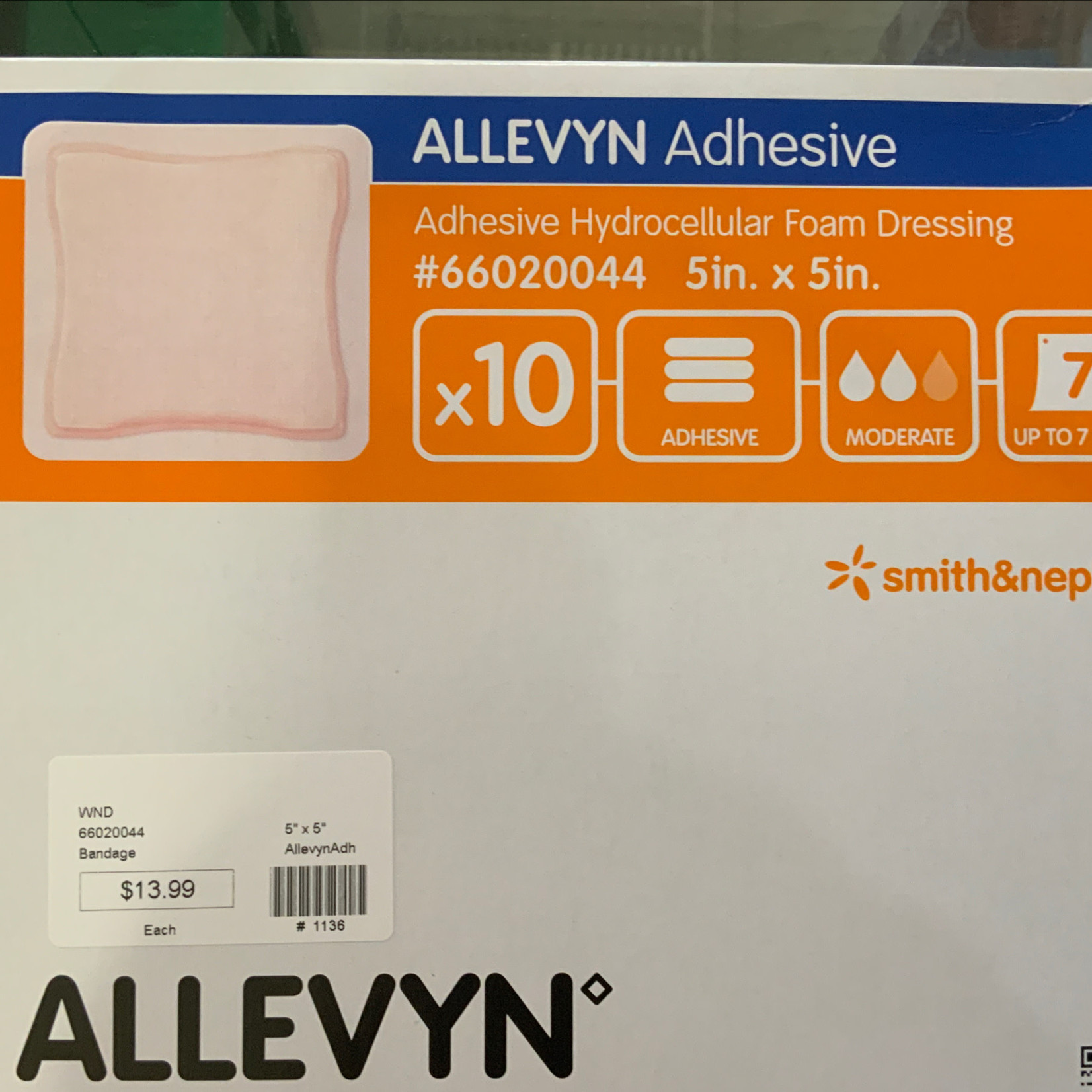 Adhesive Hydrocelluar Foam Dressing 5 x5