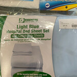 light blue hospital bed sheet set