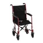 TRANSPORT CHAIR 17" LTWT RED