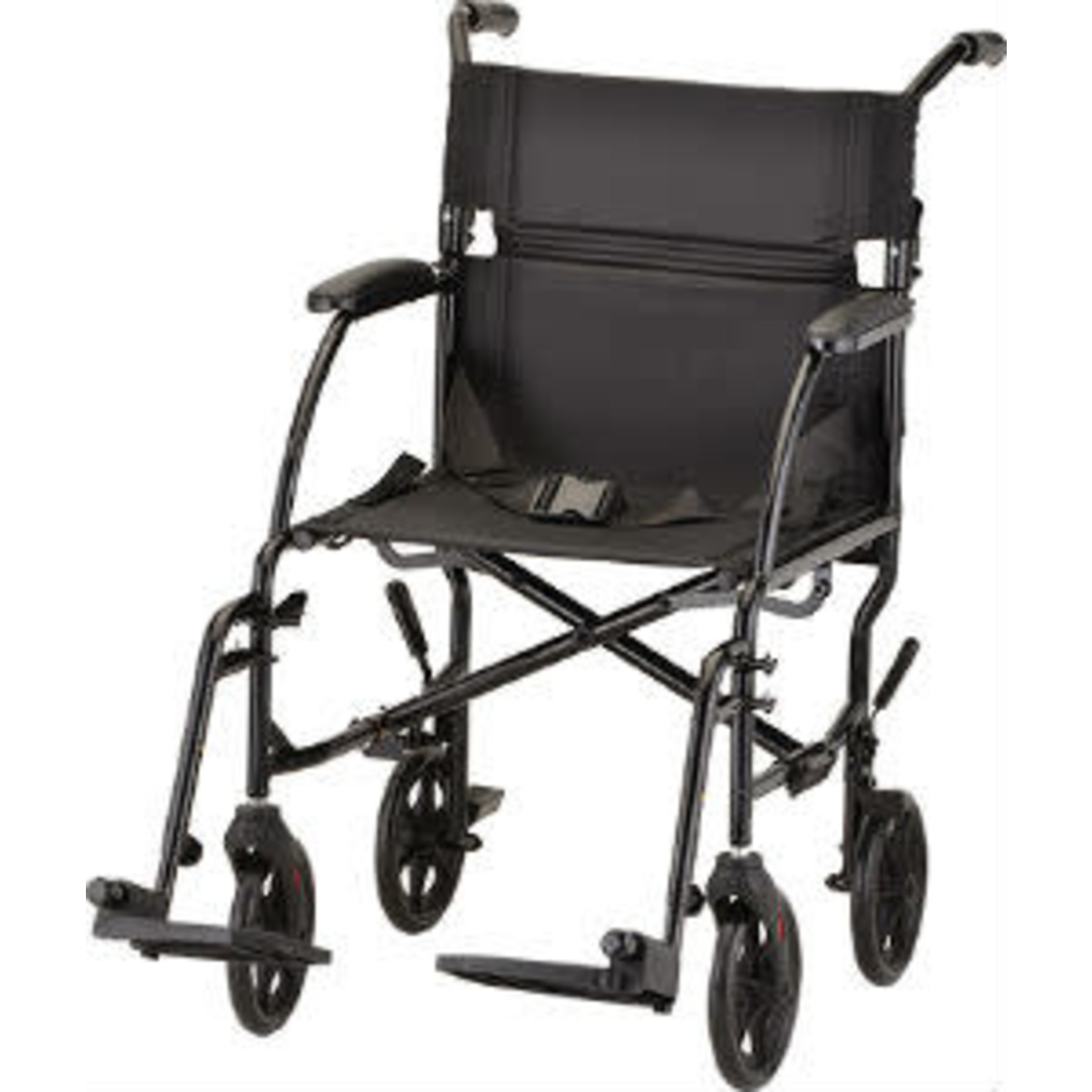 Nova ULTRA LIGHTWEIGHT TRANSPORT CHAIR - 19" WITH SWING AWAY FOOTREST - BLACK