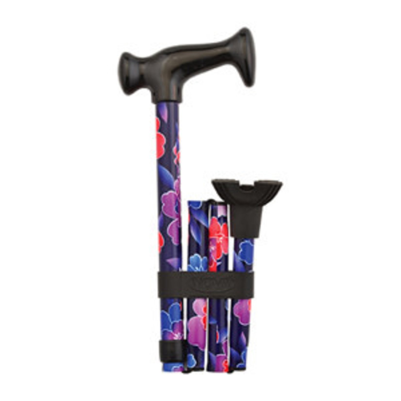 FOLDING CANE QT MAUI FLOWERS