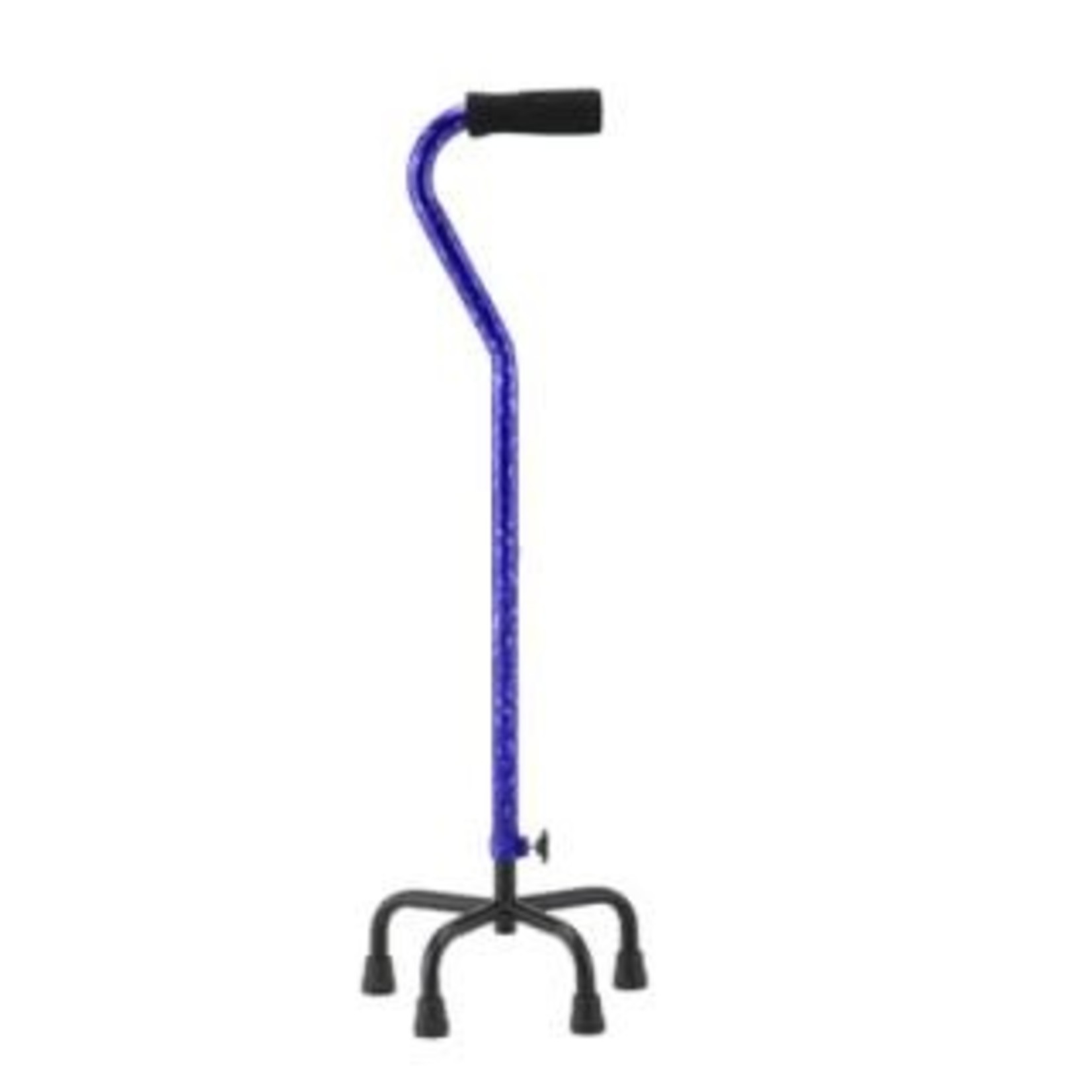QUAD CANE SM BASE BLUE WAVES