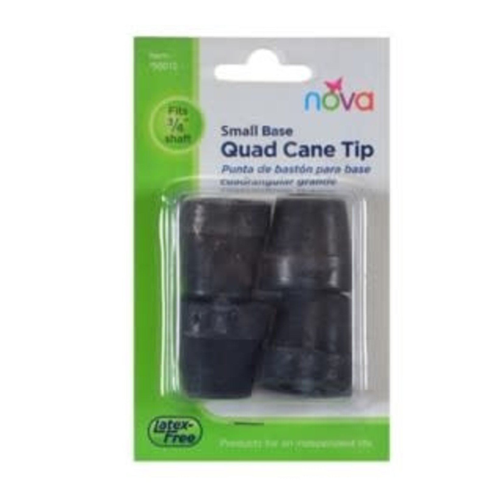 Nova TIPS FOR SMALL QUAD CANE BLACK - 4/pkg