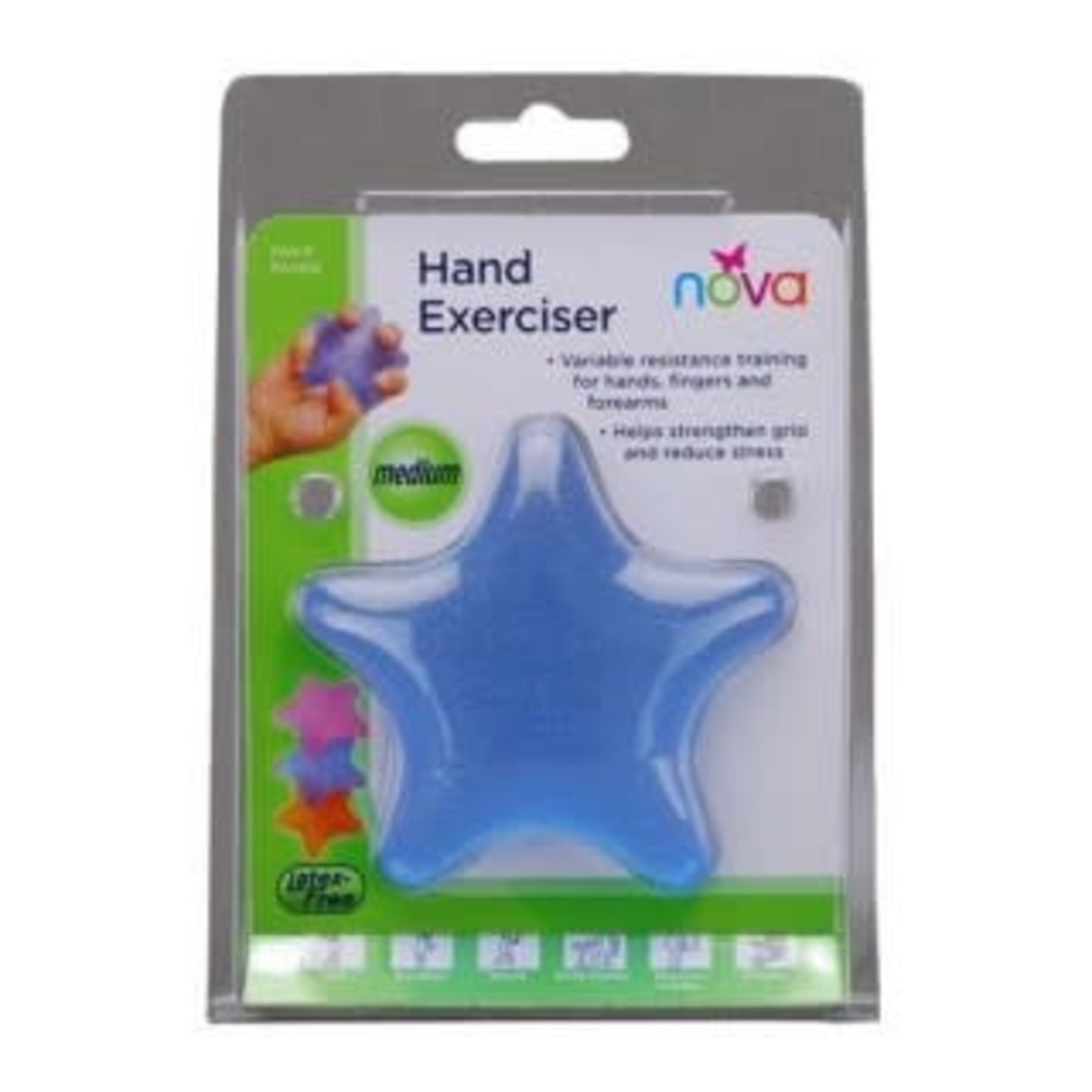 HAND SQUEEZE STAR MEDIUM BLUE