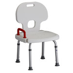 BATH SEAT W/ BACK & RED-RETAIL