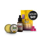Holiday Bundle #2: Naturals CBD Tincture (500mg), Travel Size CBD Balm, Anytime CBD Gummies (6 ct) (Save $31)