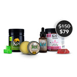 Holiday Bundle #3: Delta 8 Gummies (20 ct) + Complete CBD Gummies (20 ct) + Naturals CBD Tincture (500mg) + Travel Size CBD Balm (Save $71)