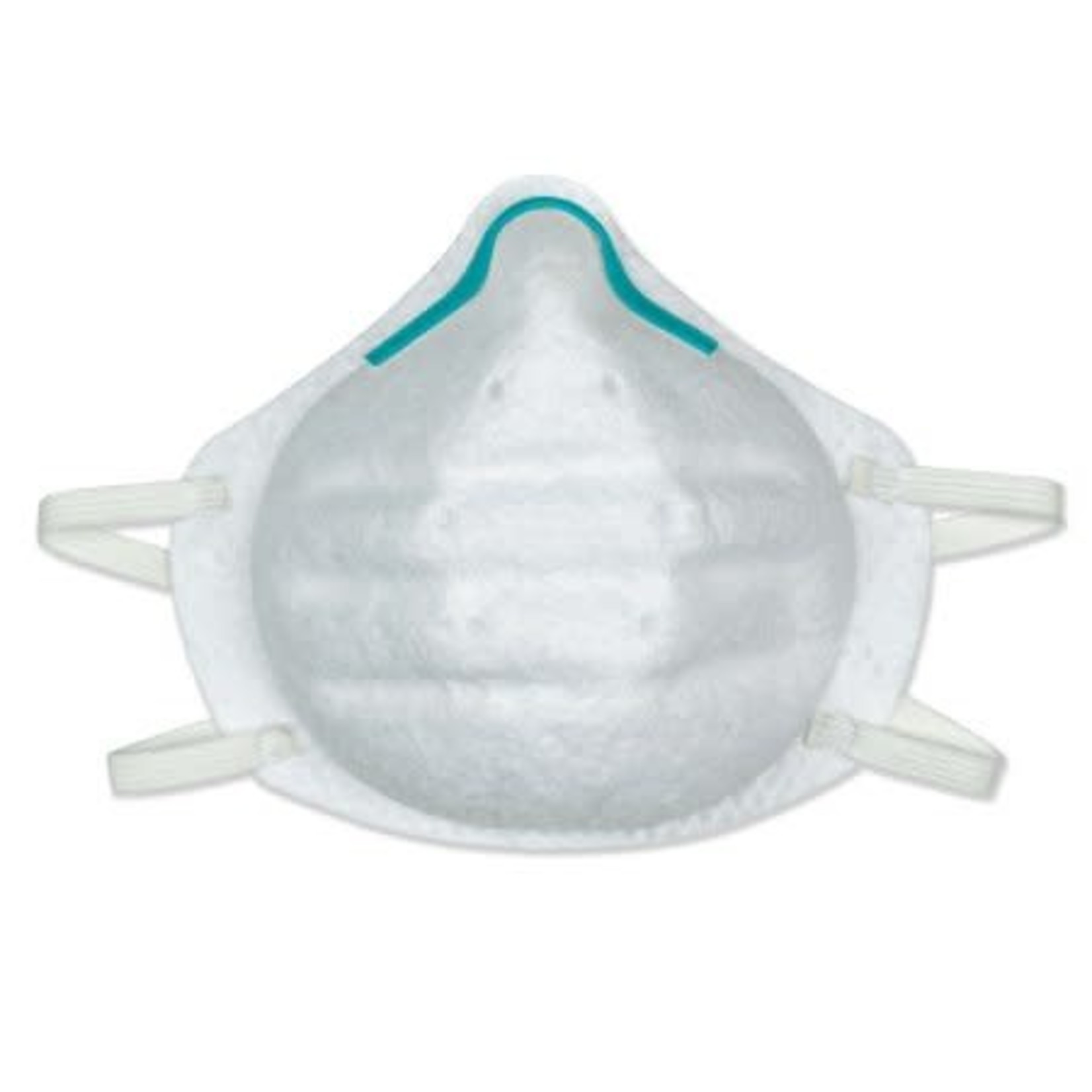 Particulate Respirator Mask N95 Cup Elastic Strap One Size Fits Most White NonSterile ASTM F1862 Adult 20/BX