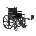Wheelchairs: K1 Basic Wheelchair with Swing-Back Desk-Length Arms and Elevating Leg Rests, 20"