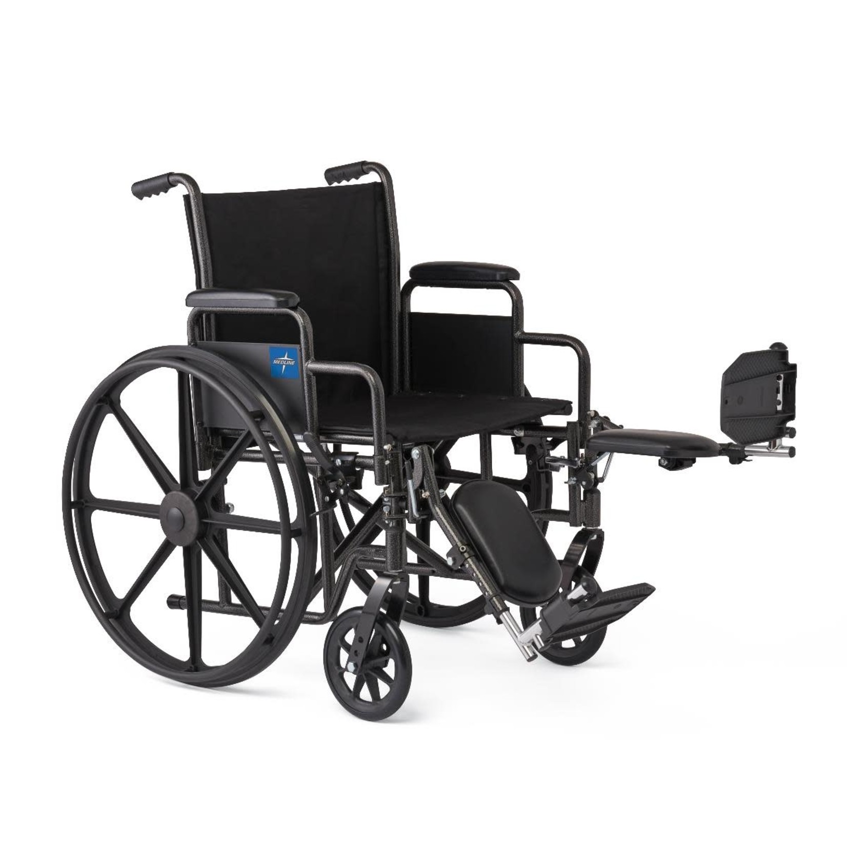 Medline Wheelchairs: K1 Basic Wheelchair with Swing-Back Desk-Length Arms and Elevating Leg Rests, 18"