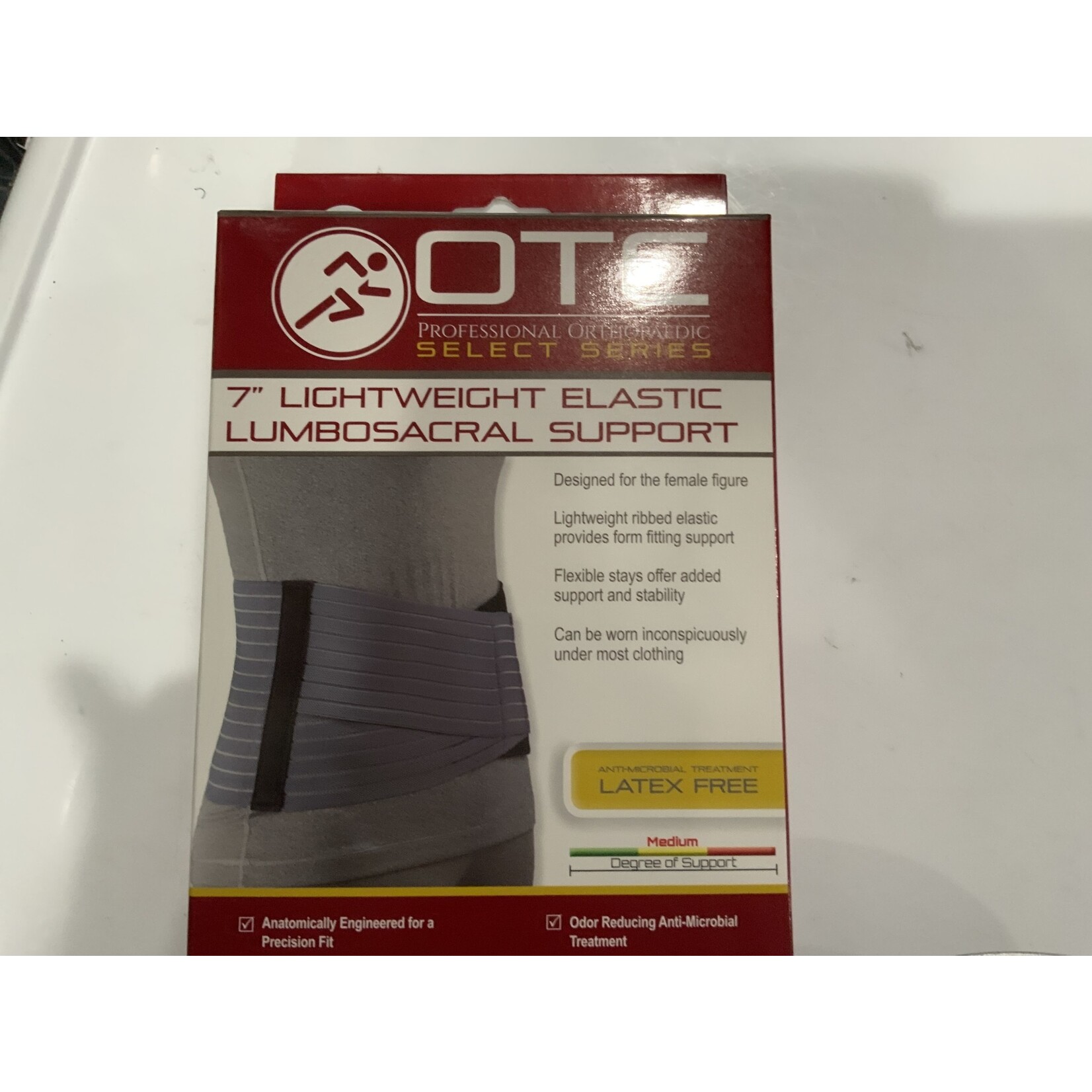 7’ Lightweight Elastic Lumbosacral Support Large