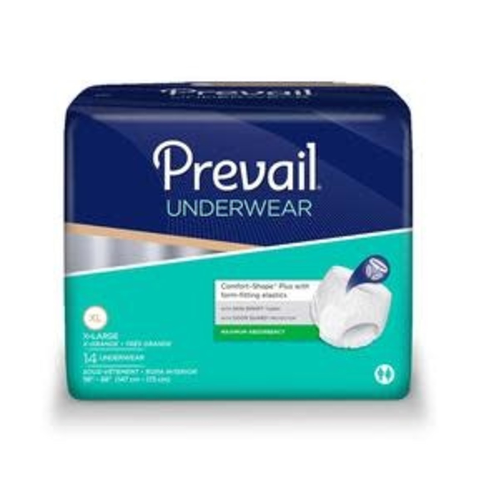 Prevail Super Plus Underwear X-Large 58" - 68 14/Pack