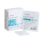 McKesson Adhesive Dressing McKesson 4 X 4 Inch Polypropylene / Rayon Square White Sterile 25/Pack