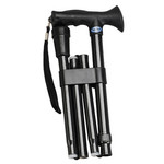 FOLDING CANE SOFT GRIP BLACK