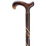 Harvy Hand Carved Spiral Derby Cane