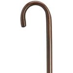 Harvy 1" Round Nose Crook Handle "Hospital" Black Cane