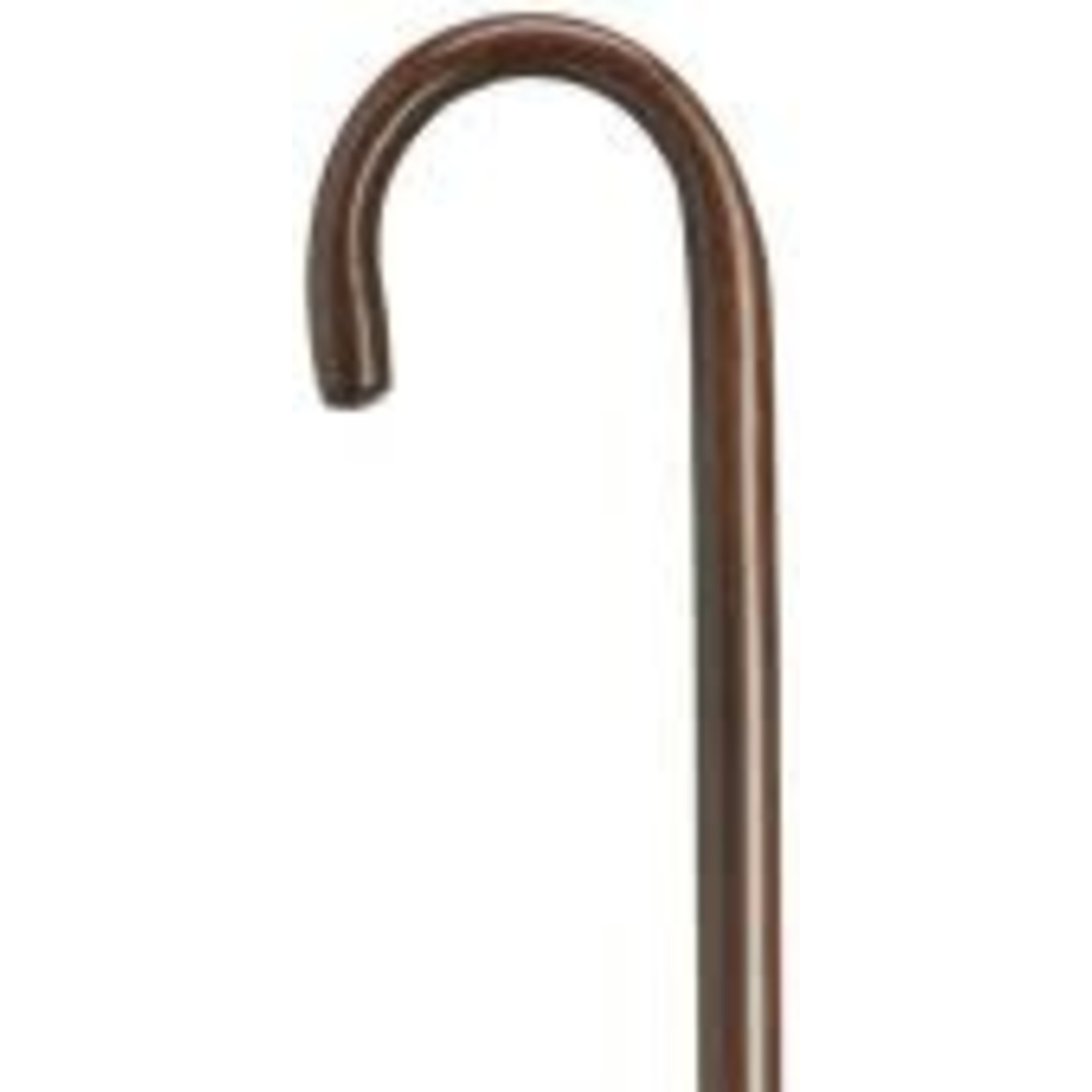 Harvy 1" Round Nose Crook Handle "Hospital" Black Cane